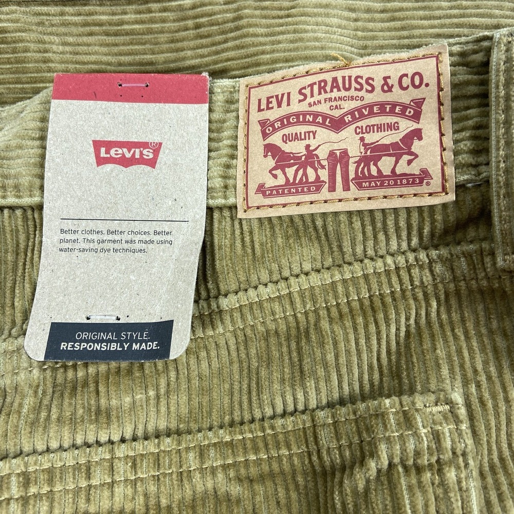 Levi's  Pants Women's 33x30 Brown Corduroy Mid Rise‎ Straight Leg New - Picture 7 of 12